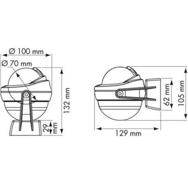 Bússola Plastimo Offshore 75 De Sobrepor Preta Cônica - Imagem 3