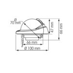 Bússola Plastimo Offshore 75 Embutir Preta - Imagem 4