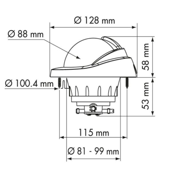Bússola Plastimo Offshore 95 Embutir Branca - Imagem 2