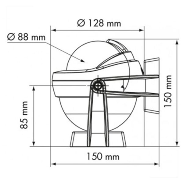 Bússola Plastimo Offshore 95 Embutir Branca - Imagem 3