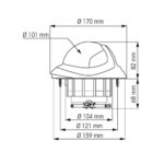 Bússola Plastimo Olympic 115 Para Embutir Branca - Imagem 2