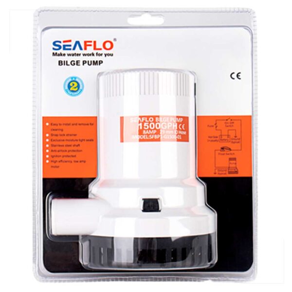 Bomba Porão 2000Gph 24V Seaflo - Imagem 2