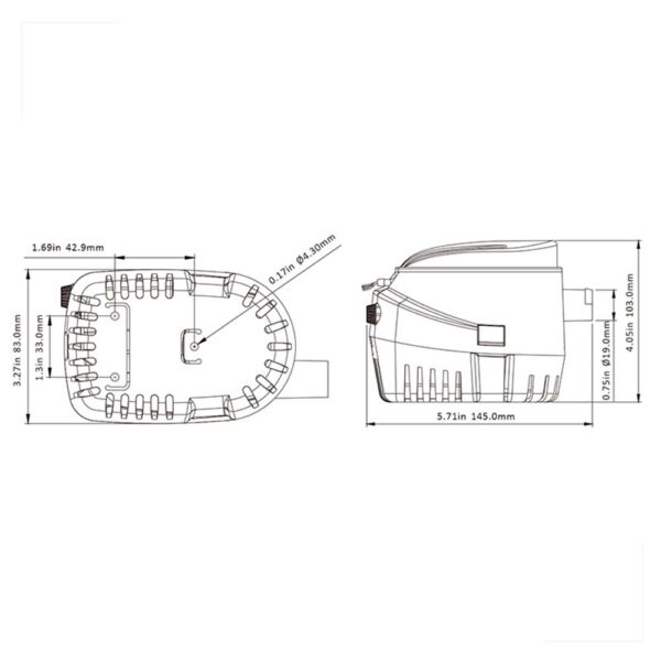 Bomba Porão com Automático 750Gph 12V Seaflo - Imagem 3