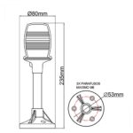 Luz de Pier LED Amarelo 235mm 12V Arieltek - Imagem 4