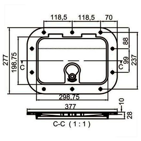 Tampa De Inspeção Retangular 377X277mm - Imagem 5