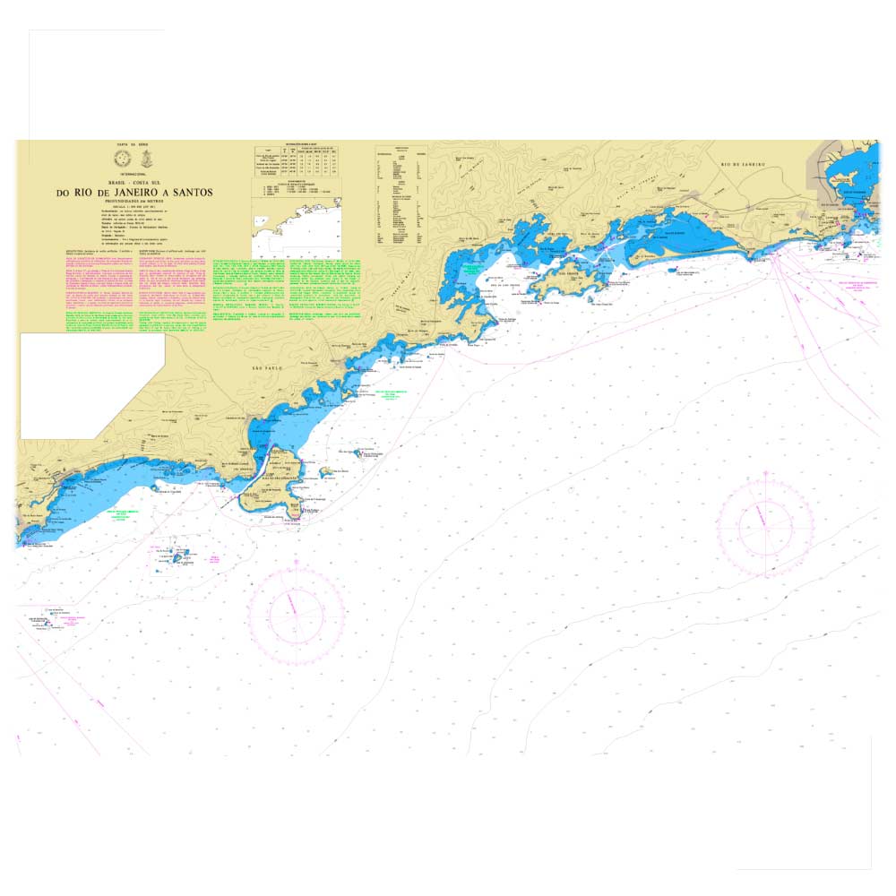 07468cb45649fdc0de39669cbe90f9a9.jpg Carta Náutica 23100 (Int 2124) Do Rio De Janeiro A Santos - Imagem 1