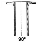 Porta Caniço Inox 90 graus Oval com Tampa - Imagem 3