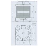Luminária Circular Verde LED 360 Graus 24V Ripeam 72 - Imagem 4