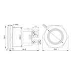 Botão Náutico Momentâneo Off Inox LED Azul 22mm 12-24v - Imagem 2