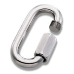 Link Mosquetão Oval Trava 8mm Inox - Imagem 2