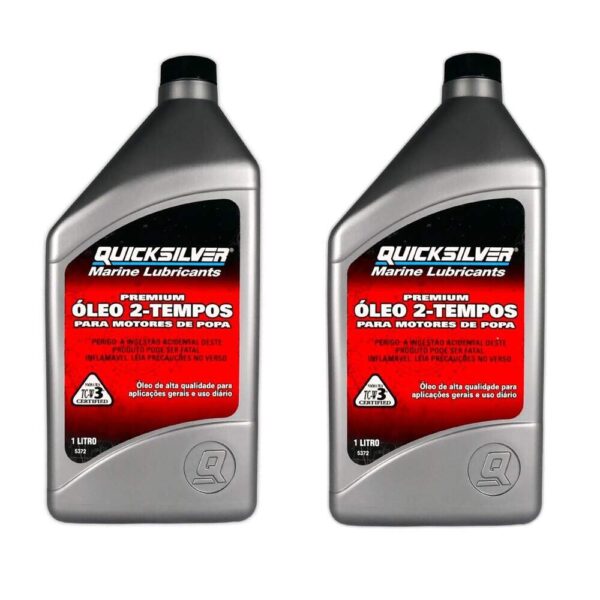 Kit Com 2 Óleo Quicksilver Premium 2T Tc-W3 1L - Imagem 3