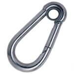 Mosquetão Com Olhal 8 mm de Espessura Inox