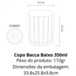 Copo Baixo Bacca Cristal Acrílico 350ml - Imagem 2