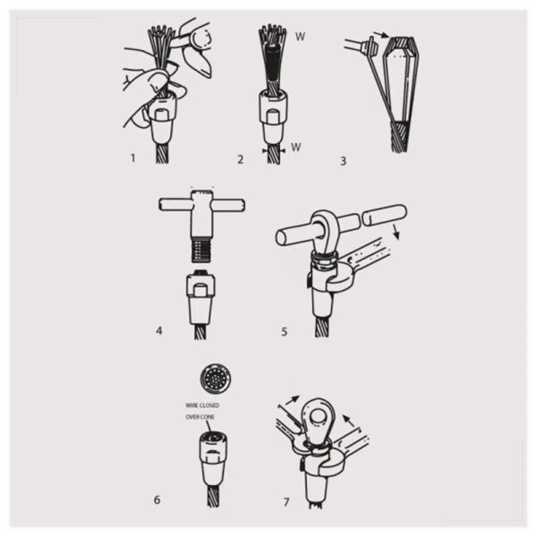 Esticador Inox para Cabo de Aço de 6mm Veleiros - Imagem 4