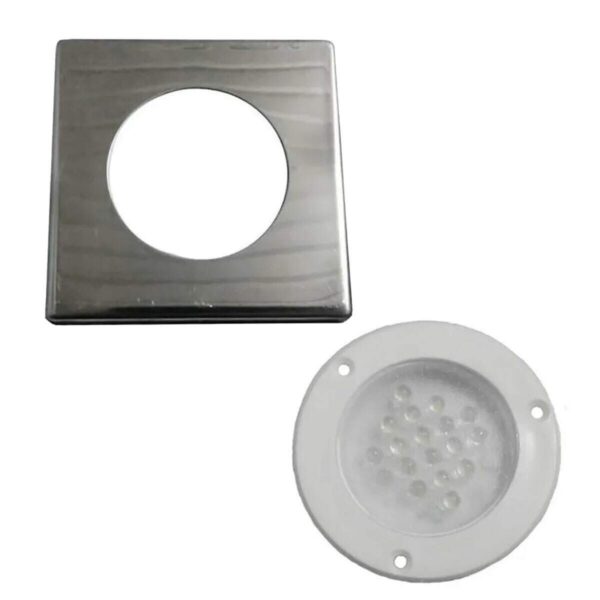 Luminária Náutica Inox LED Vermelho 12v 30 graus Arieltek - Imagem 3