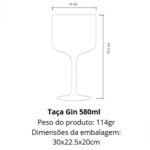 Taça Gin Kos Acrílico Cristal 580ml - Imagem 2
