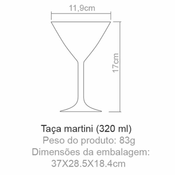 Taça Martini KOS Cristal Acrílico - Imagem 2