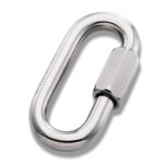 Link Mosquetão Oval Trava 10mm Inox