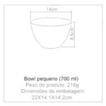 Bowl Kos Em Acrílico Cristal 700ml - Imagem 3