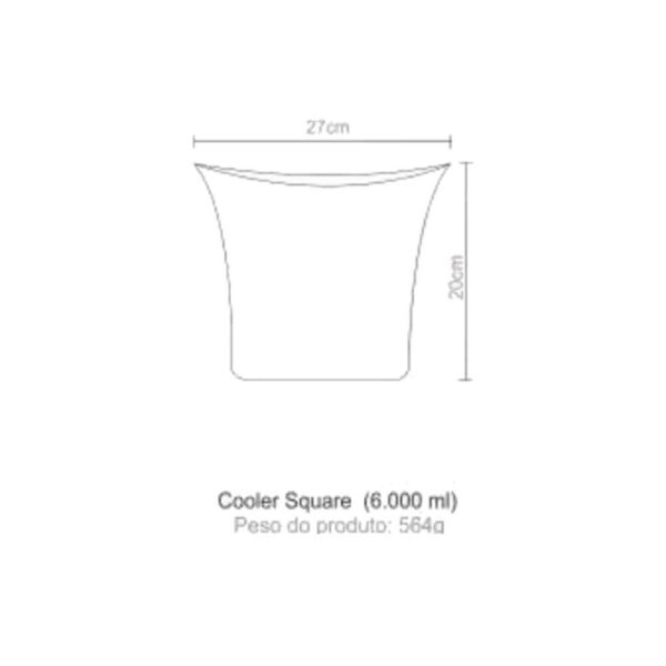 Cooler Cubo Kos Em Acrílico Cristal - Imagem 4