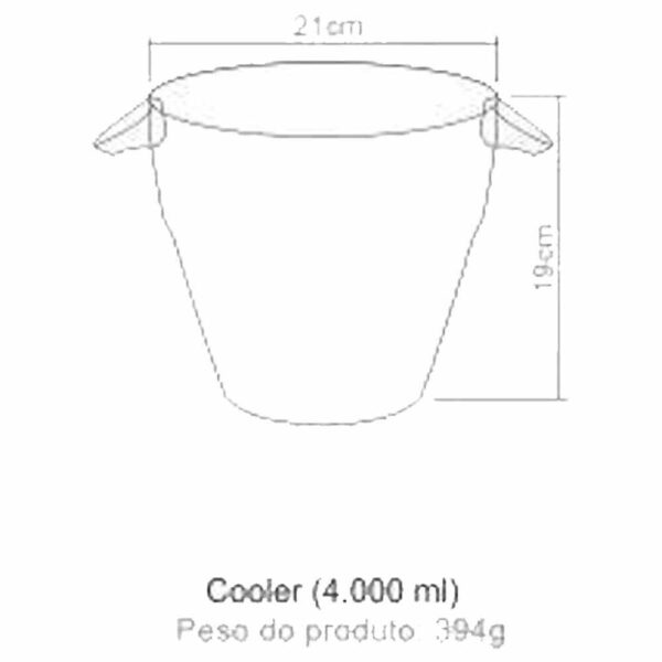 Cooler Kos Em Acrílico Cristal 4000ml - Imagem 2