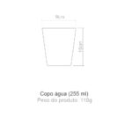 Copo Água Kos Em Acrílico Cristal 255ml - Imagem 2