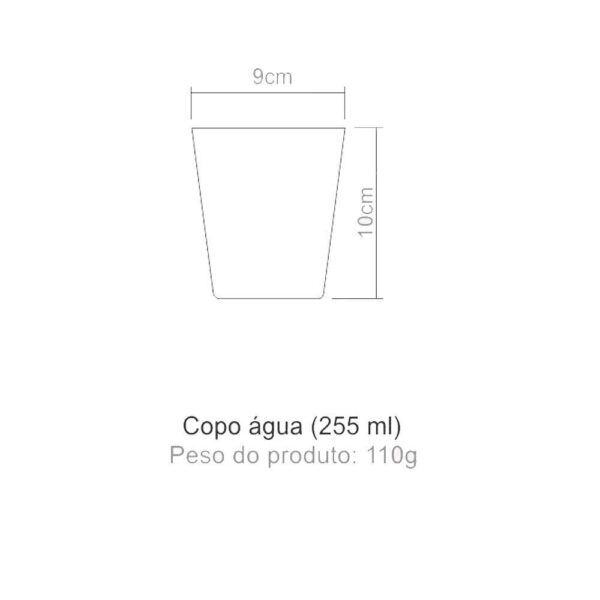 Copo Água Kos Em Acrílico Cristal 255ml - Imagem 2