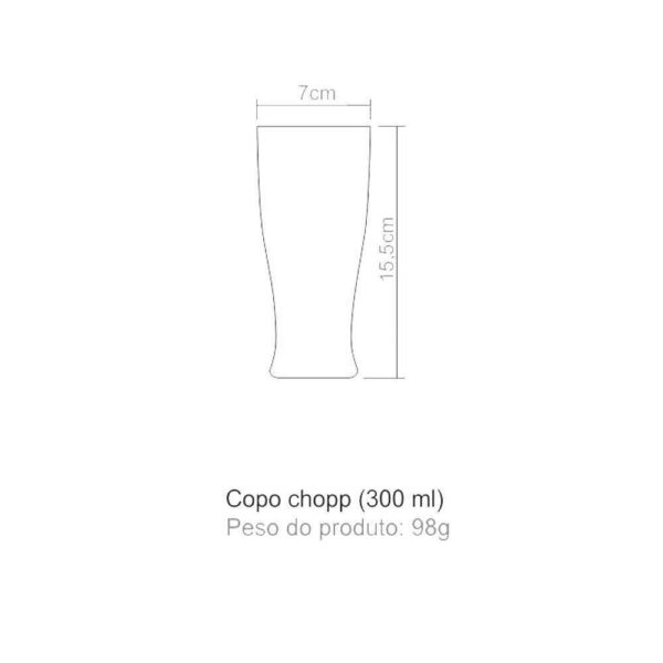 Copo Chopp Kos Em Acrílico Cristal - Imagem 3