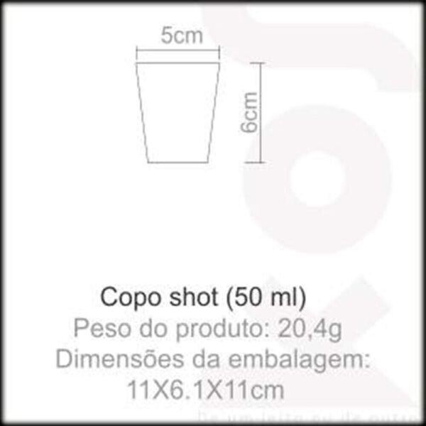 Copo Shot Kos 50ml Em Acrílico Cristal - Imagem 3