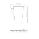 Jarra Com Tampa Kos Em Acrílico Cristal 2,5L - Imagem 3