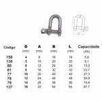 Manilha Reta em Inox 316 4mm - Imagem 3