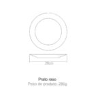 Prato Raso Kos Em Acrílico Cristal - Imagem 3