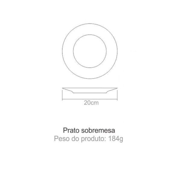 Prato Sobremesa Kos Em Acrílico Cristal - Imagem 3