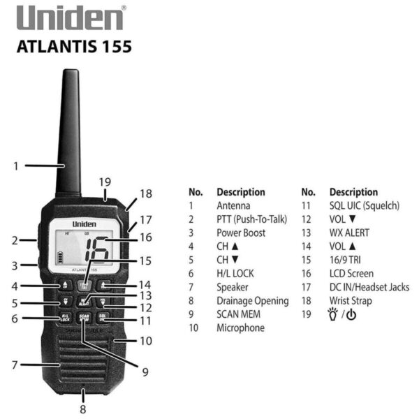 Radio VHF Portátil Atlantis 155 Preto 1 ou 3W - Imagem 6